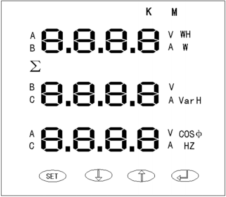 三相數顯多功能電力儀表(圖2)