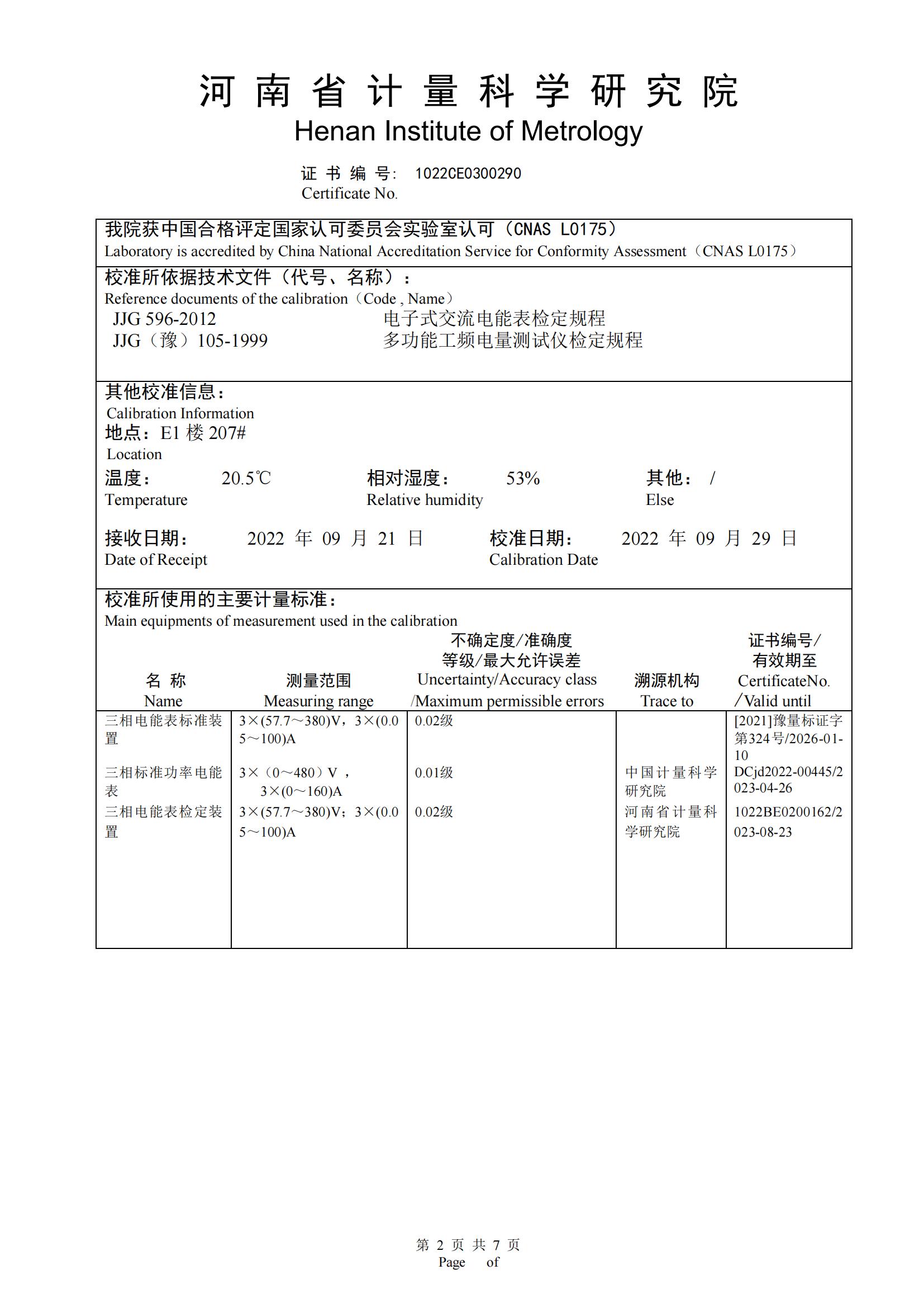 校準證書(圖2)