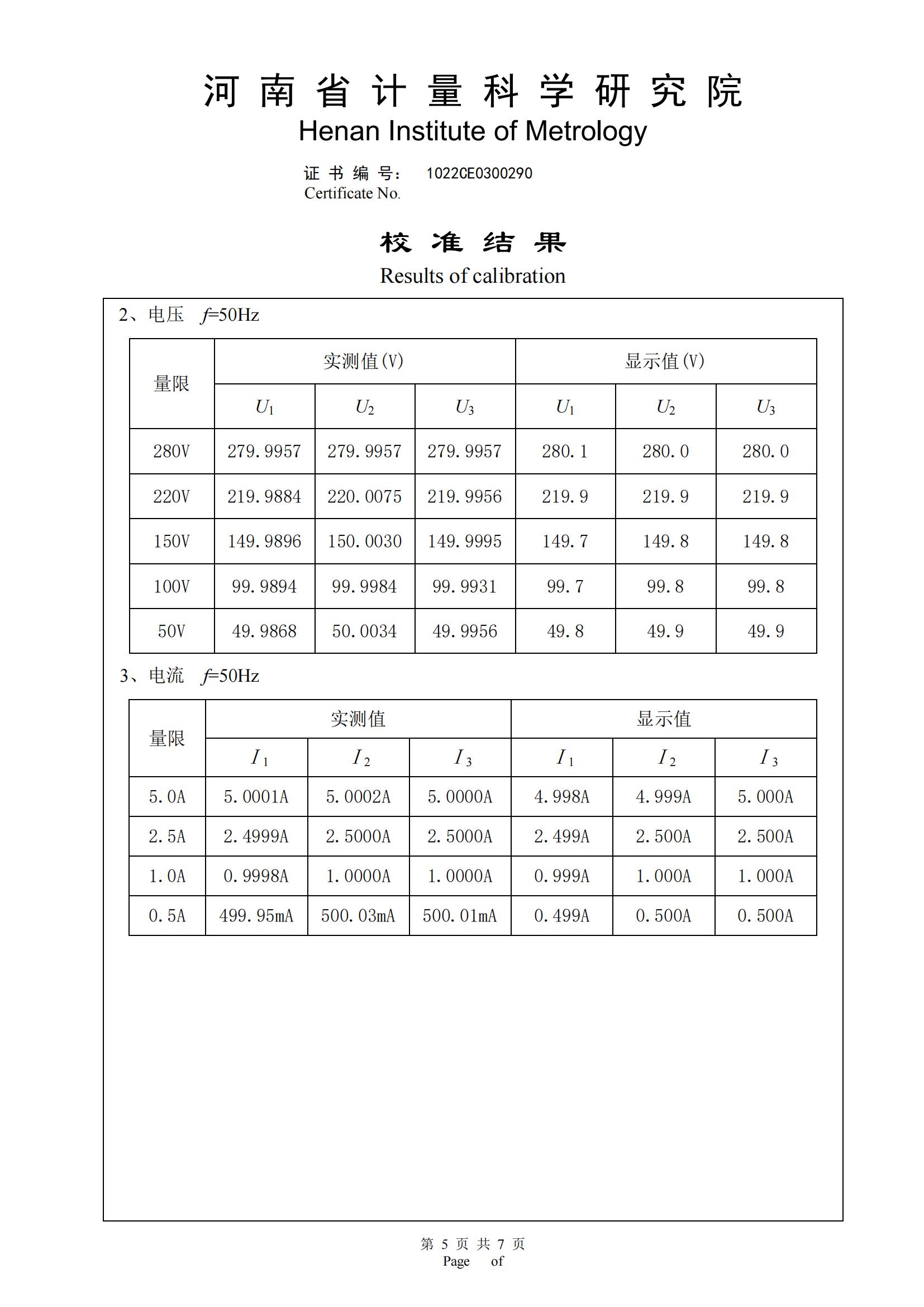 校準證書(圖3)